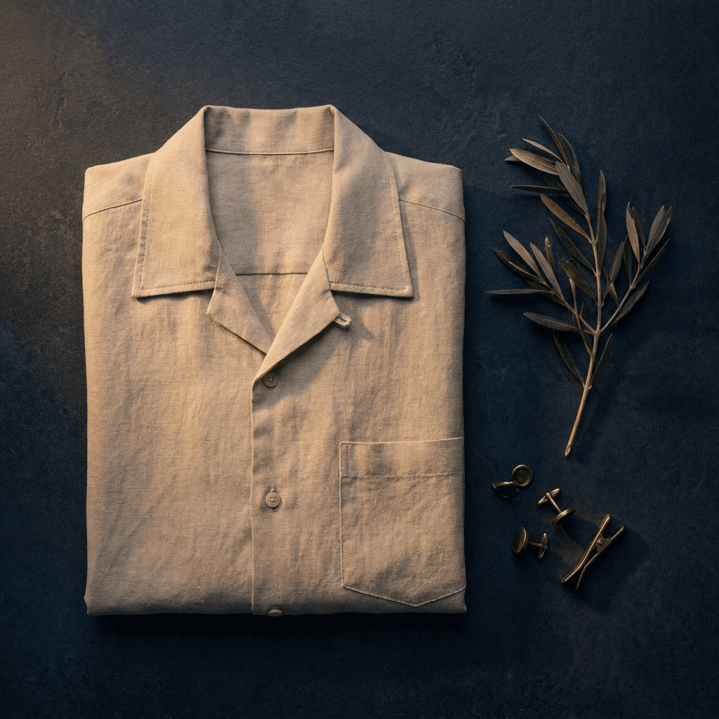 Linen Camp-Collar Shirt