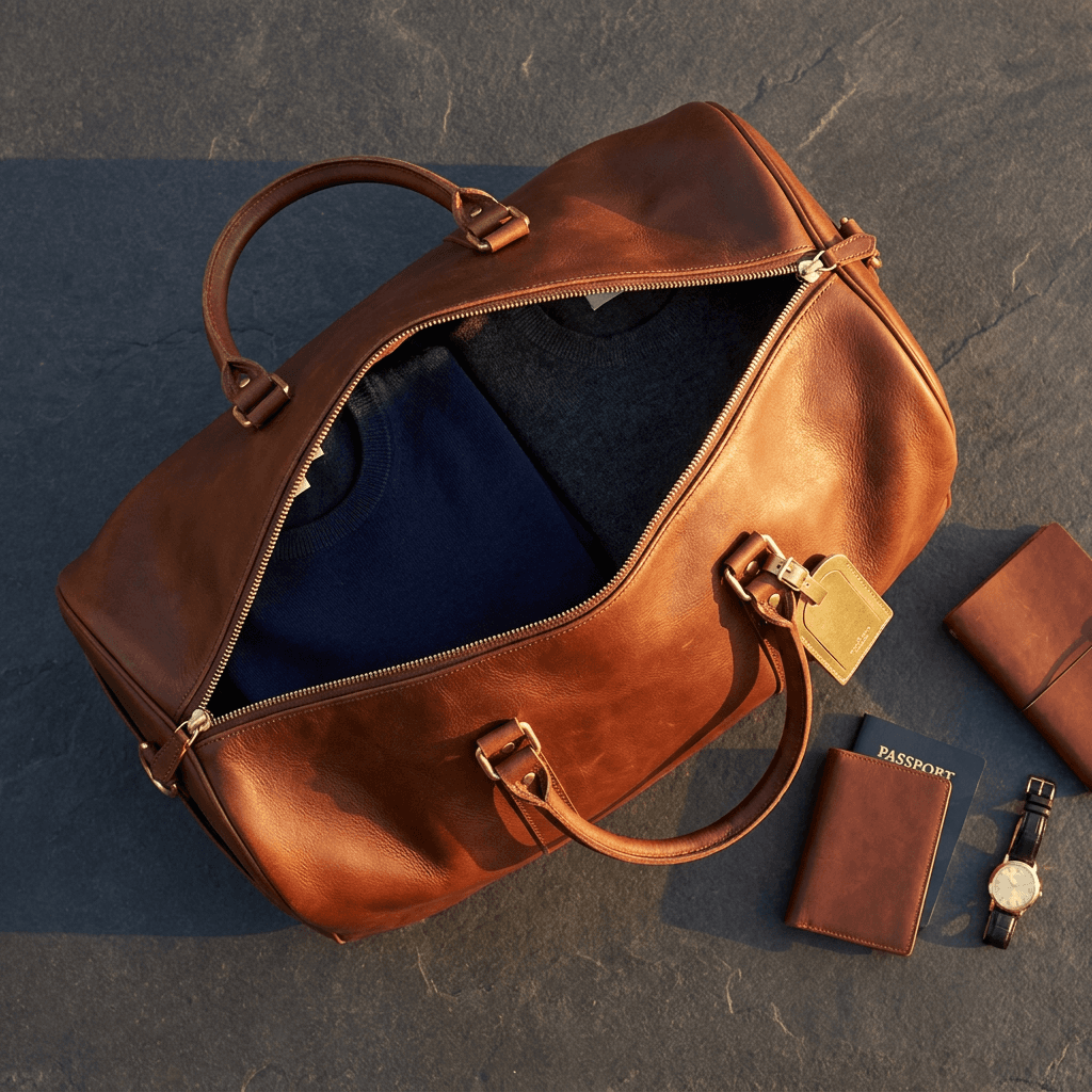 Full-Grain Leather Weekender