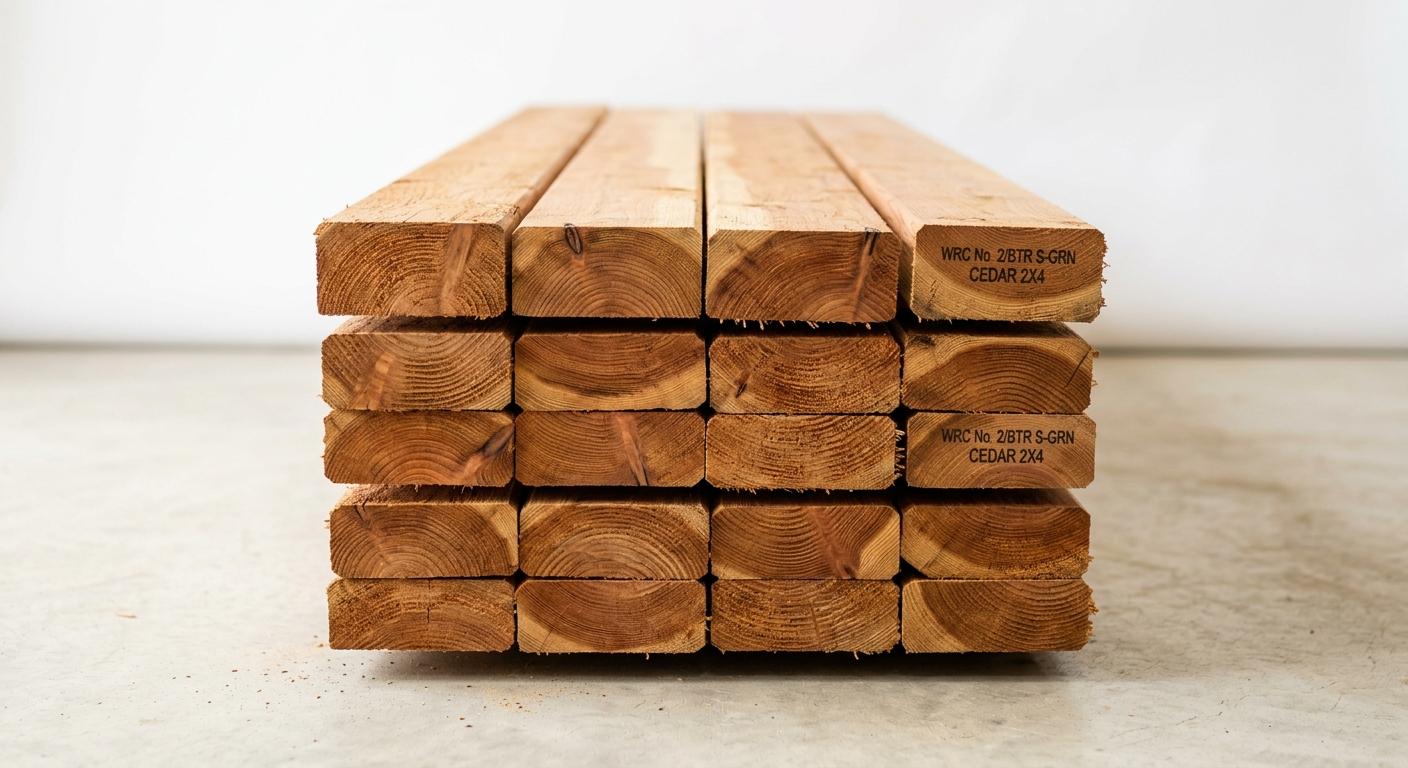 Western Red Cedar 2x4 8ft (10-pack)