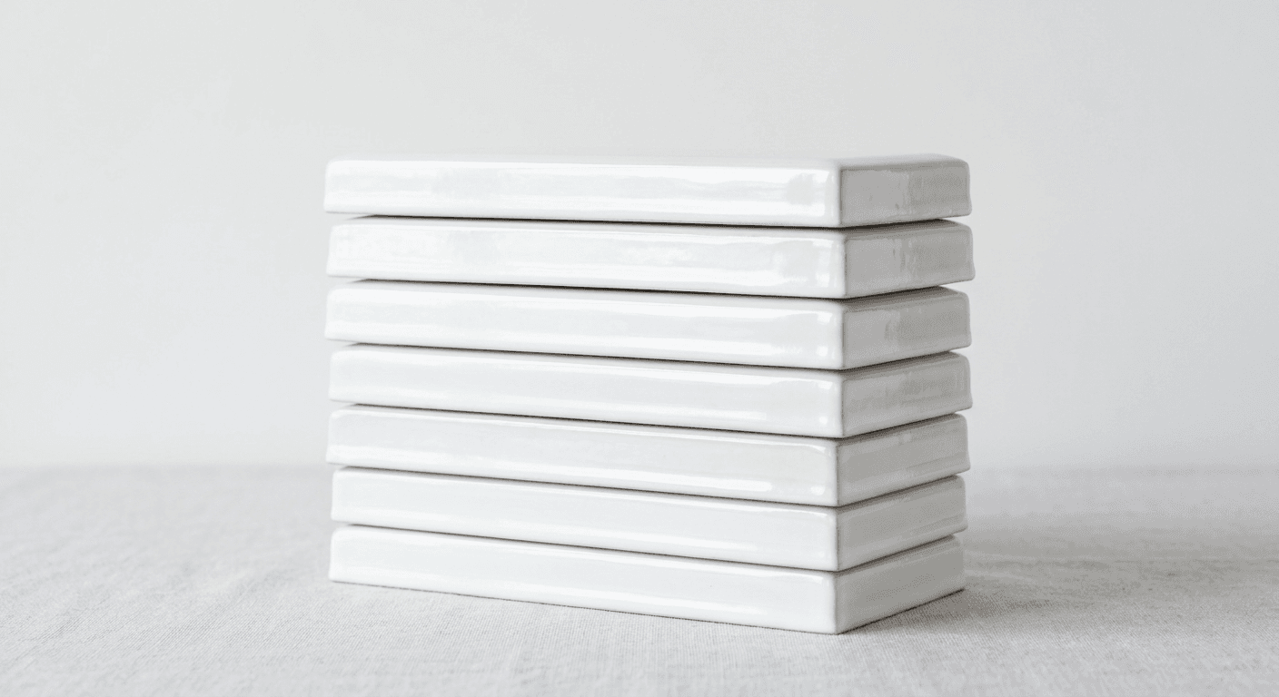 3x12 White Ceramic Subway Tile (case)