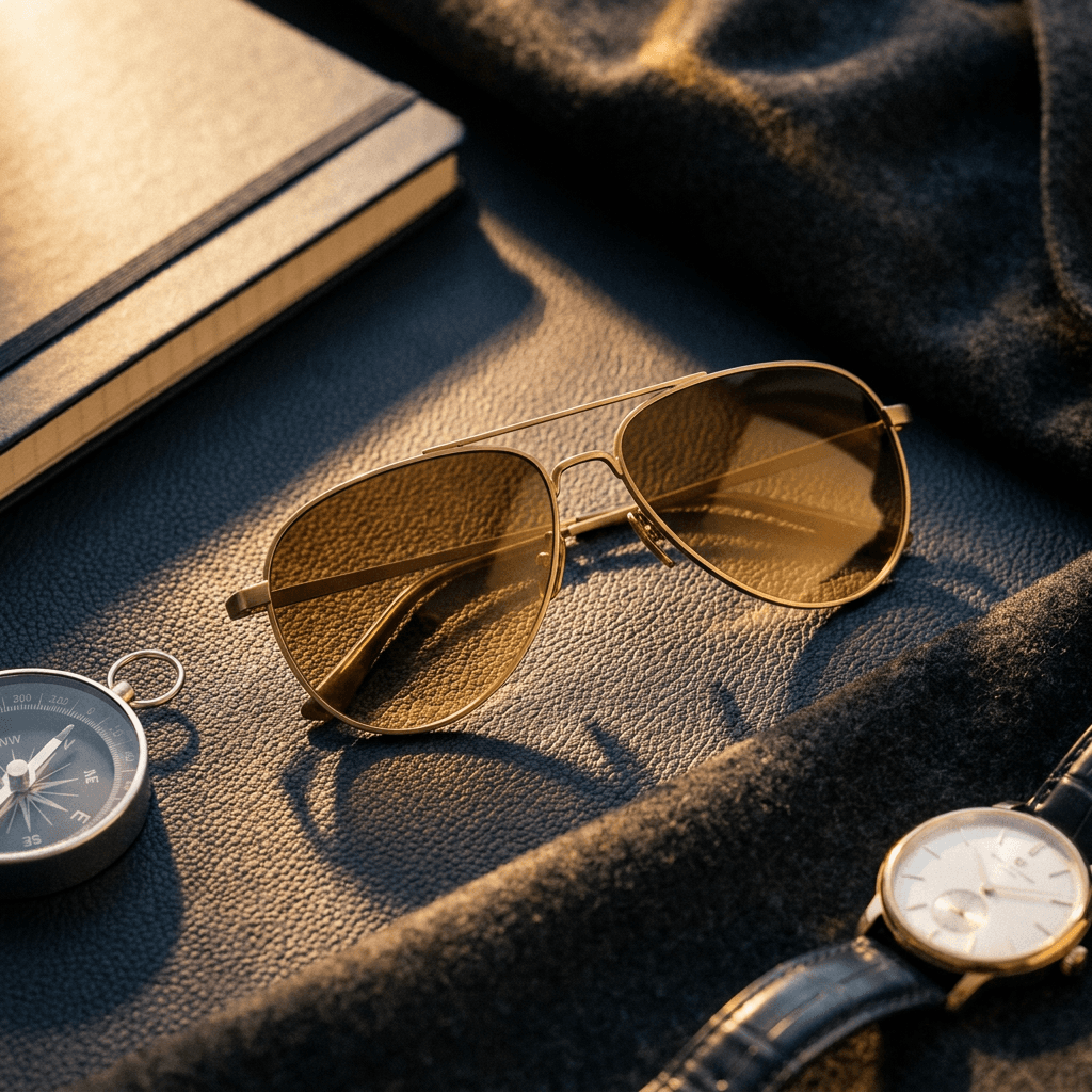 Polarized Titanium Aviator Sunglasses