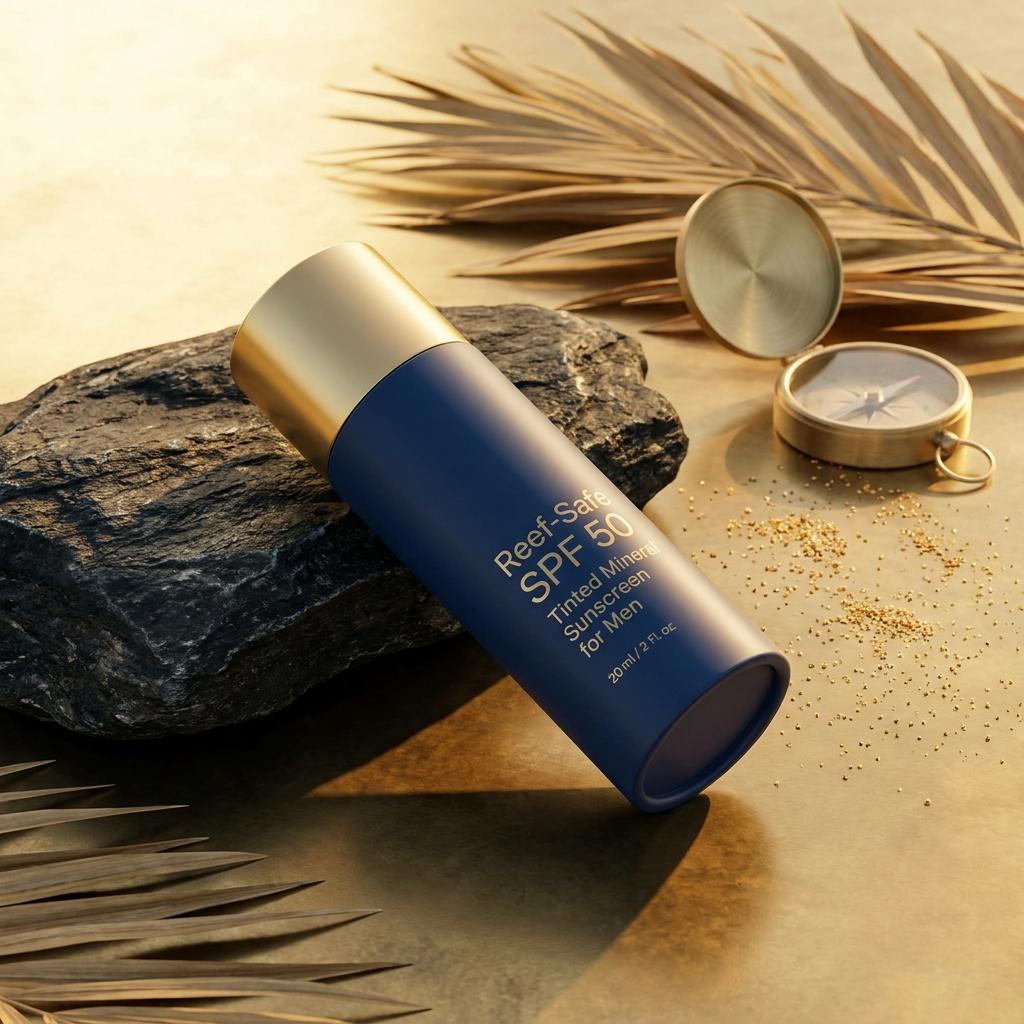 Reef-Safe SPF 50 Tinted Mineral Sunscreen for Men