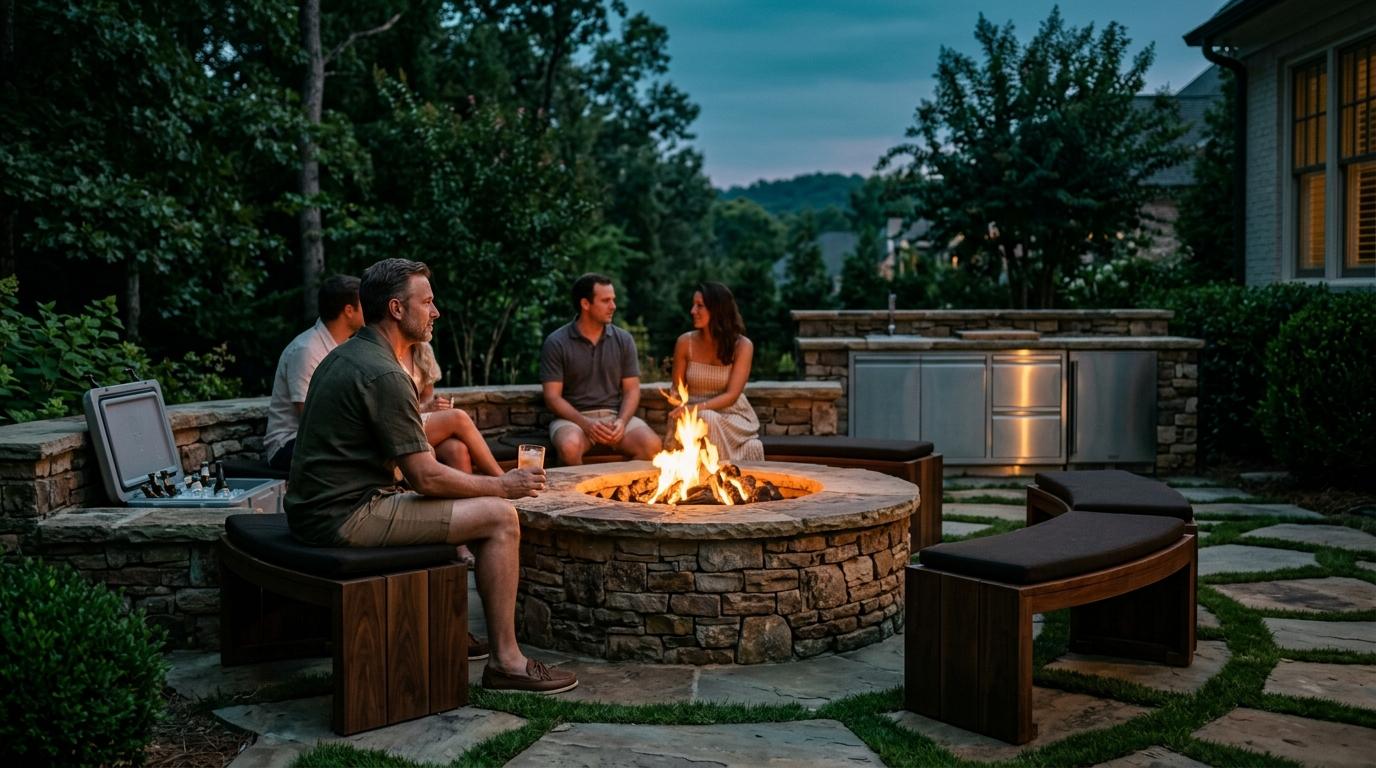 Build a Stone Fire Pit Lounge Worth Sitting Around