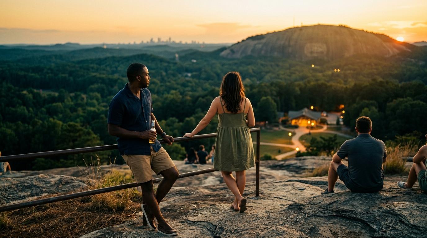 Sunset at Stone Mountain Park