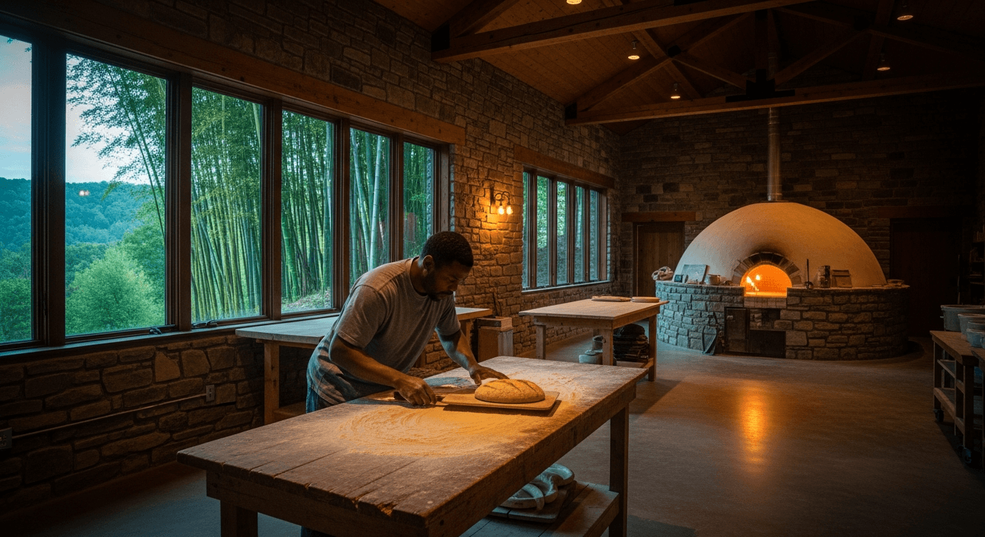 A 1970s Chinese Village Auditorium Built for Nixon Is Now a Stone-Kiln Bakery — and the Design Move Is Worth Studying