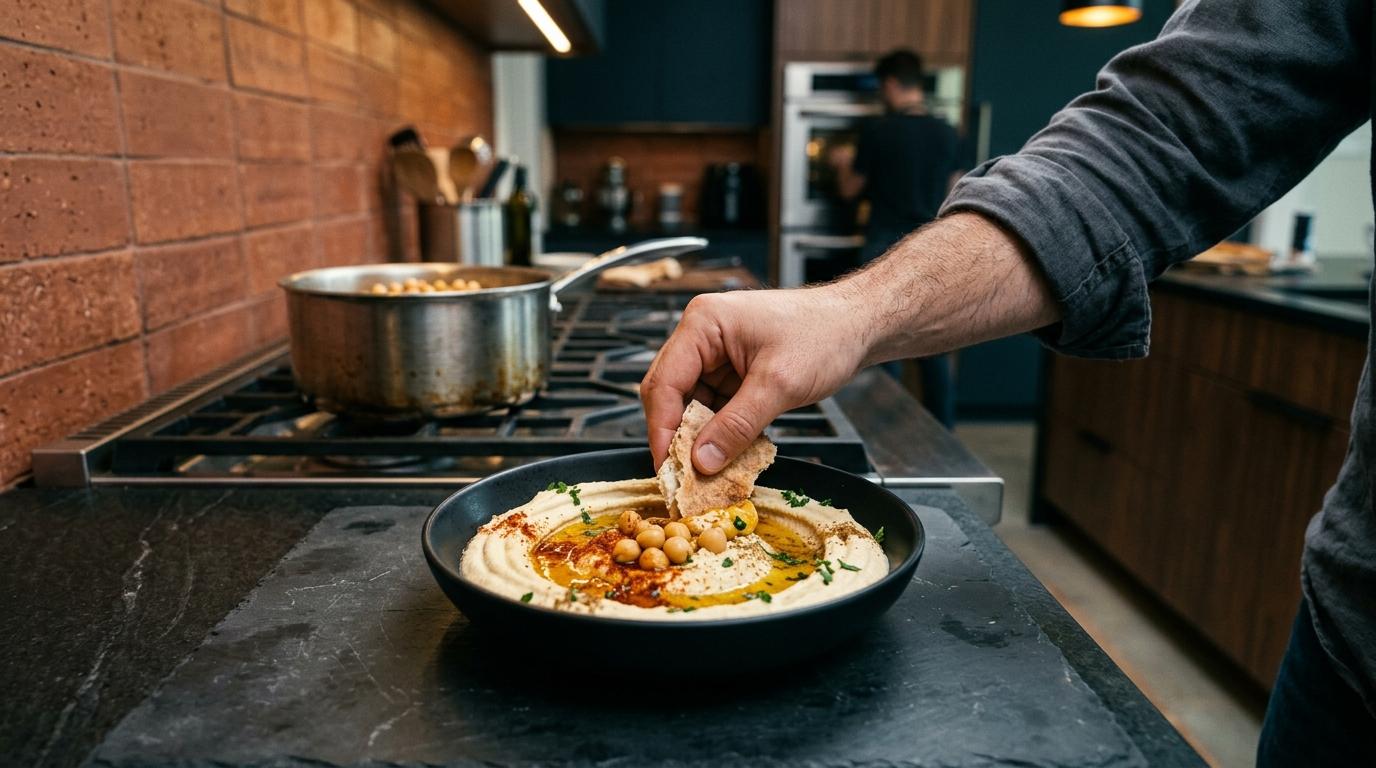 The secret to restaurant-grade hummus isn't a fancy tahini brand—it's what you do to the chickpeas before you blend.